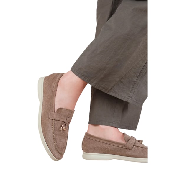 Where's That From Dam/Dam Pegasus Charm Slip-on Loafers 4 Khaki 4 UK