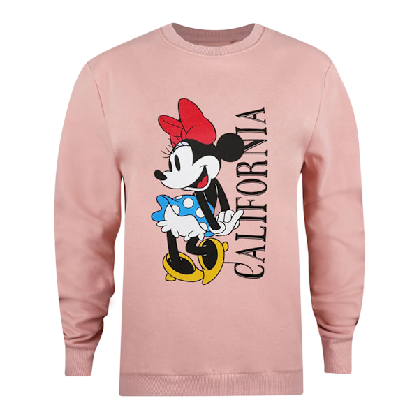 Disney Dam/Kvinnor Kalifornien Minnie Mouse Sweatshirt L Dusky Dusky Pink L