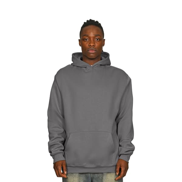 Casual Classics Herr Ringspun Bomull Lång Oversized Hoodie M Kol Charcoal M