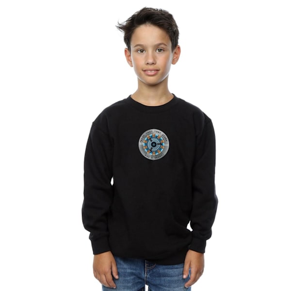 Marvel Pojkar Avengers Endgame Tony Stark Hjärta Sweatshirt 7-8 År Black 7-8 Years