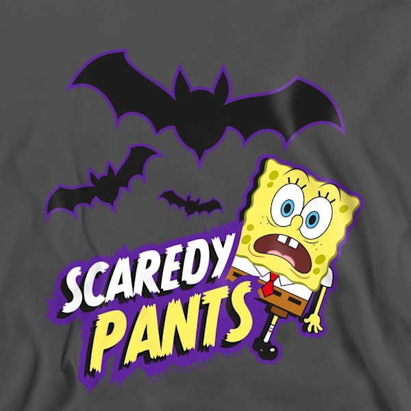 SvampBob Fyrkant Unisex Vuxen Scaredy Pants Sweatshirt S C Charcoal S