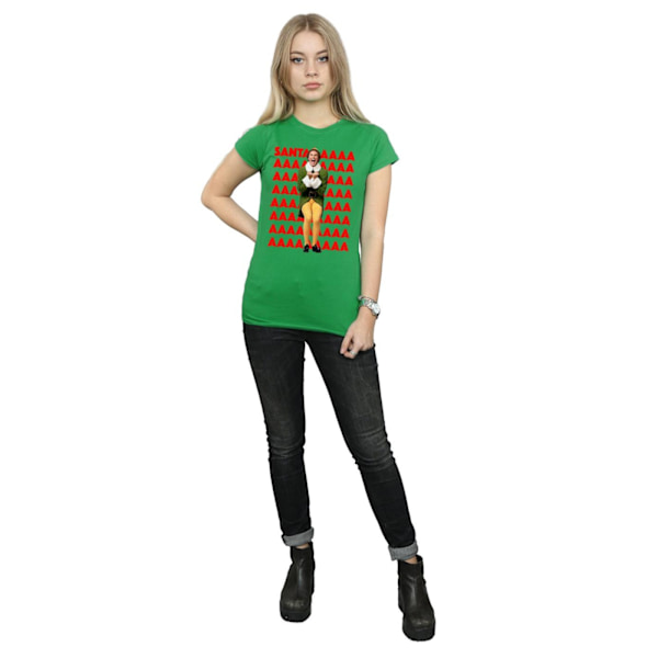 Elf Dam/Damer Buddy Santa Scream Bomull T-shirt M Irländsk Grön Irish Green M