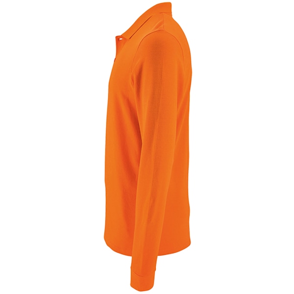 SOLS Herr Perfect Long Sleeve Pique Polo Shirt 3XL Orange Orange 3XL