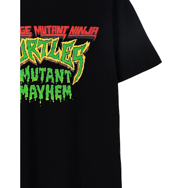 Teenage Mutant Ninja Turtles: Mutant Mayhem T-shirt med logotyp för män, M Black M