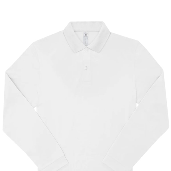 B&C Herr My Long-Sleeved Polo Shirt XL Vit White XL