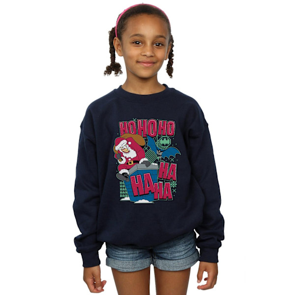 DC Comics Girls Batman And Joker Ha Ha Ha Ho Ho Ho Sweatshirt 9 Navy Blue 9-11 Years