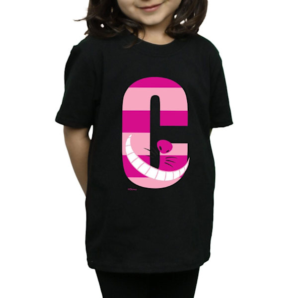 Disney Girls Alphabet A Is For Alice Bomull T-Shirt 5-6 År B Black 5-6 Years
