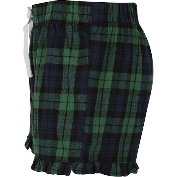 SF Dam/Dam Tartan Frill Shorts M Marinblå/Grön Navy/Green M