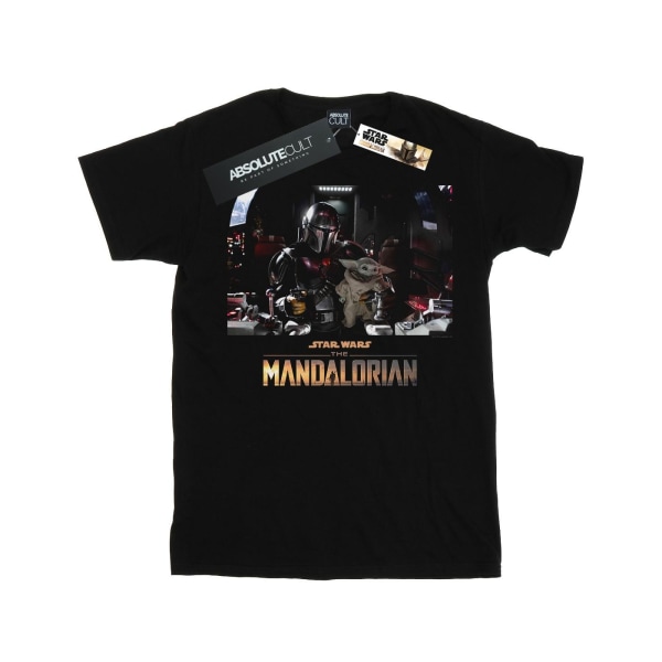 Star Wars Boys The Mandalorian Child On Board T-shirt 7-8 år Black 7-8 Years