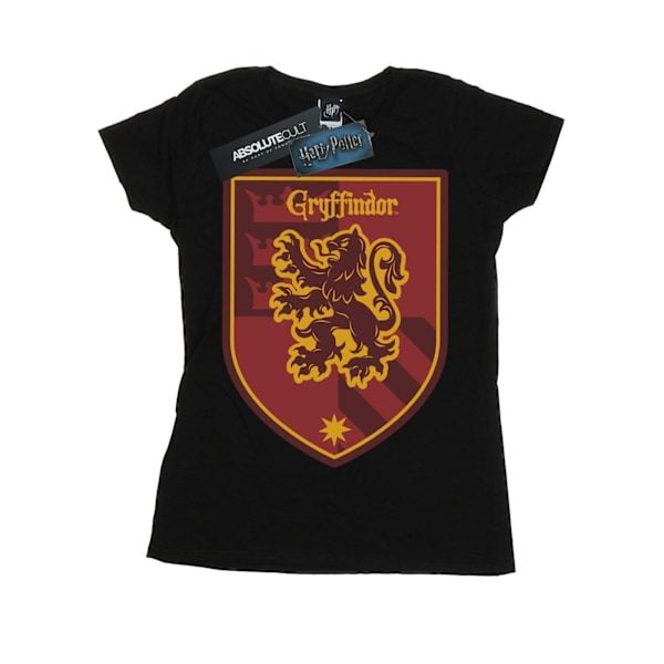 Harry Potter Dam/Kvinnor Gryffindor Crest Flat Bomull T-shirt Black M