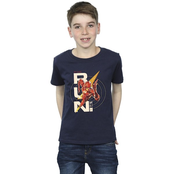 DC Comics The Flash Run T-shirt för pojkar 5-6 år Marinblå Navy Blue 5-6 Years