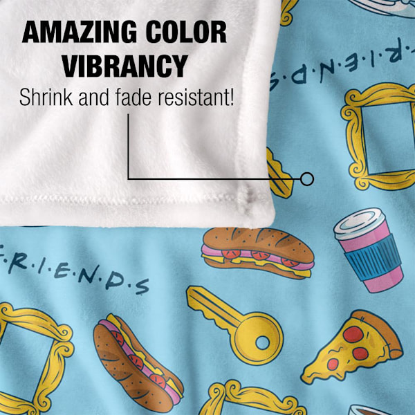 Friends Filt med All-Over-Tryck One Size Flerfärgad Multicoloured One Size