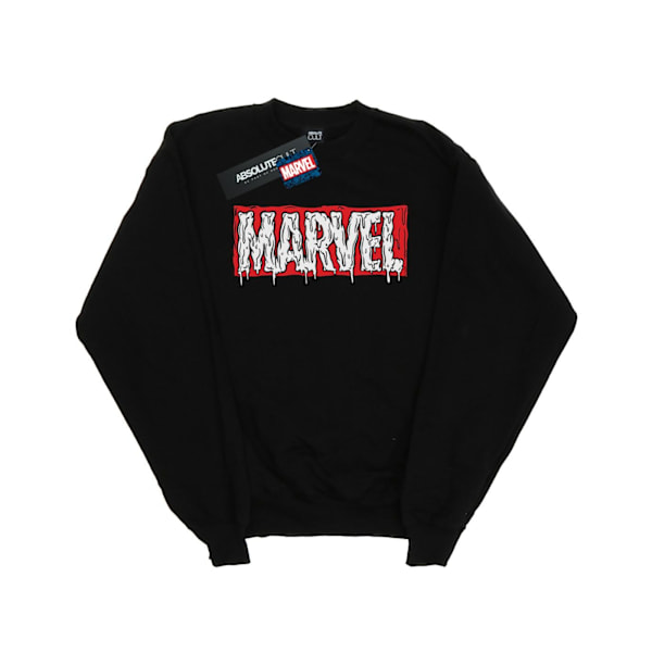 Marvel Girls Drip Logo Sweatshirt 12-13 år Svart Black 12-13 Years