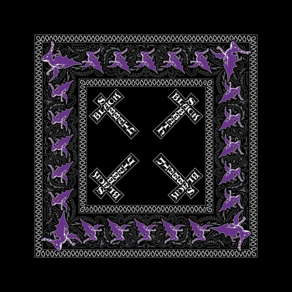 Black Sabbath Unisex Adult Cross Logotyp Bandana One Size Svart/Wh Black/White One Size