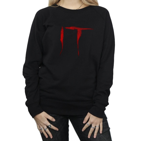 It Womens/Ladies Distressed Logo Sweatshirt S Black Black S