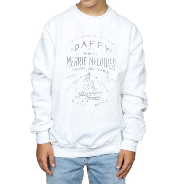 Looney Tunes Boys Daffy Duck Despicable Sweatshirt 5-6 år Vit White 5-6 Years