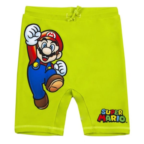 Super Mario Pojkar Kortärmad Badset 7-8 År Blå/Grön Blue/Green 7-8 Years