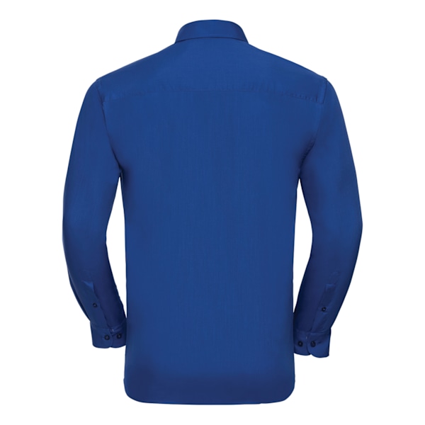 Russell Collection Herr Poplin Easy-Care Långärmad Skjorta 3XL Bright Royal Blue 3XL