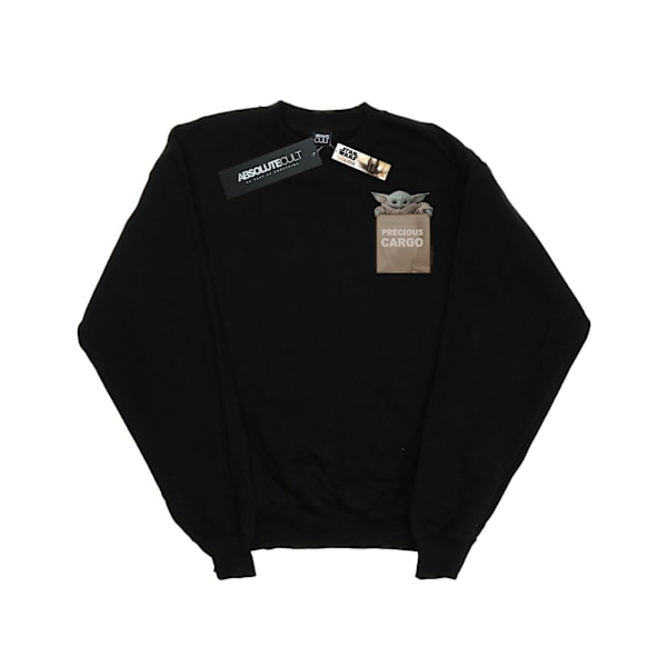 Star Wars Girls The Mandalorian Precious Cargo Faux Pocket Sweatshirt Black 5-6 Years