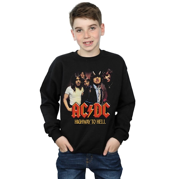 ACDC Boys Highway To Hell Group Sweatshirt 5-6 år Svart Black 5-6 Years