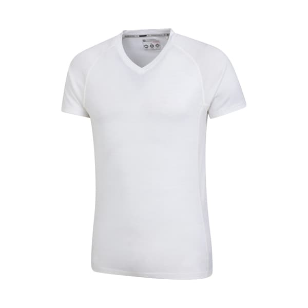 Mountain Warehouse Herr Summit Merino Ull Termisk Topp XXL Vit White XXL