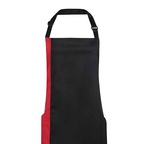 Premier Contrast Bibbed Full Apron One Size Black/Red Black/Red One Size