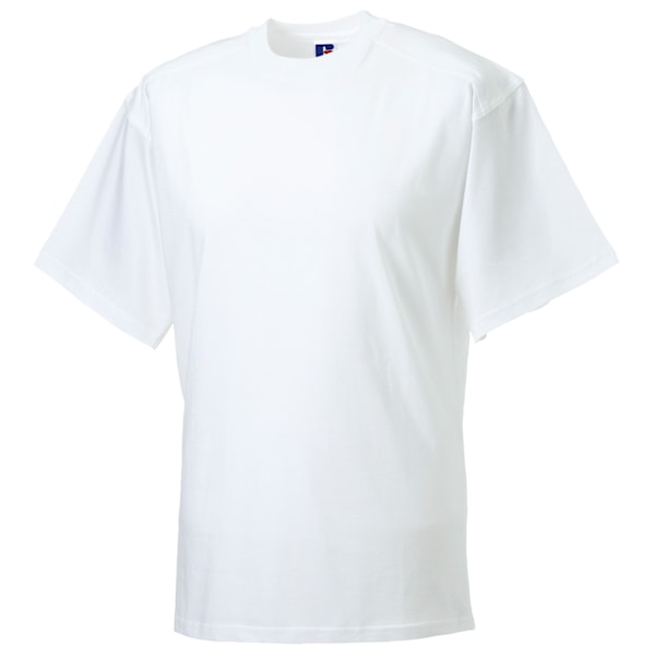 Russell Europe Herr Workwear Kortärmad Bomull T-shirt XS Vit White XS