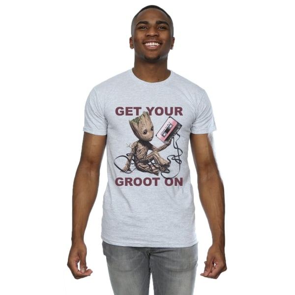Marvel Mens Guardians Of The Galaxy Get Your Groot On T-Shirt 3 Heather Grey 3XL