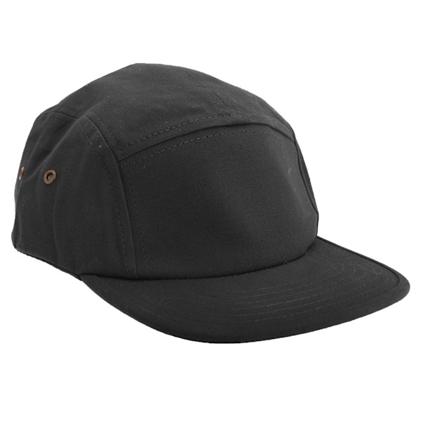 Beechfield Canvas 5 Panel Classic Baseball Cap One Size Black Black One Size