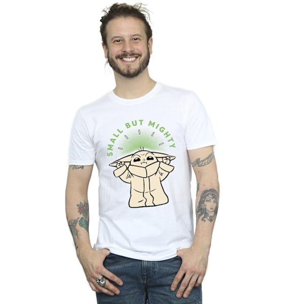 Star Wars The Mandalorian Liten Men Stark Grogu T-shirt M White M