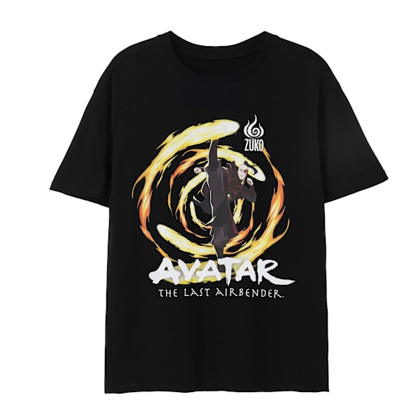 Avatar: The Last Airbender Zuko Fire T-shirt med korta ärmar för män Black XXL