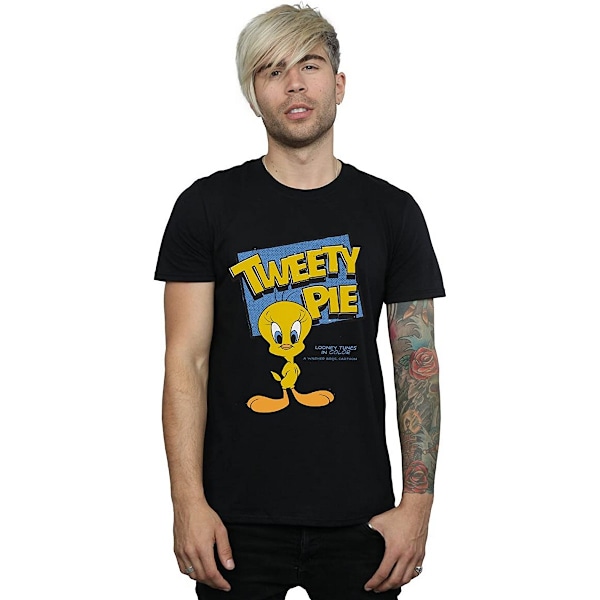 Looney Tunes Klassisk Tweety Bomull T-shirt XXL Svart Black XXL
