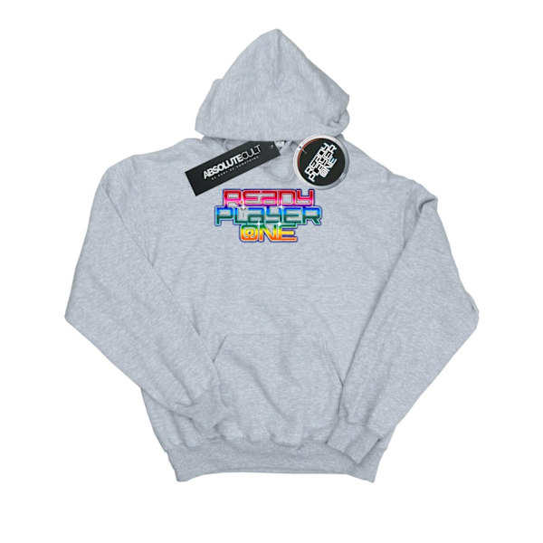 Ready Player One Herr Regnbågslogga Hoodie L Sports Grey Sports Grey L