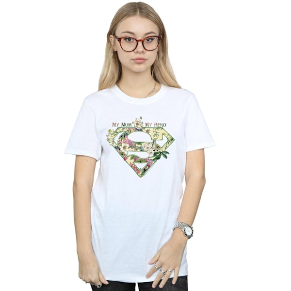 DC Comics Dam/Kvinnor Supergirl Min Mamma Min Hjälte Bomull Pojkvän White 4XL
