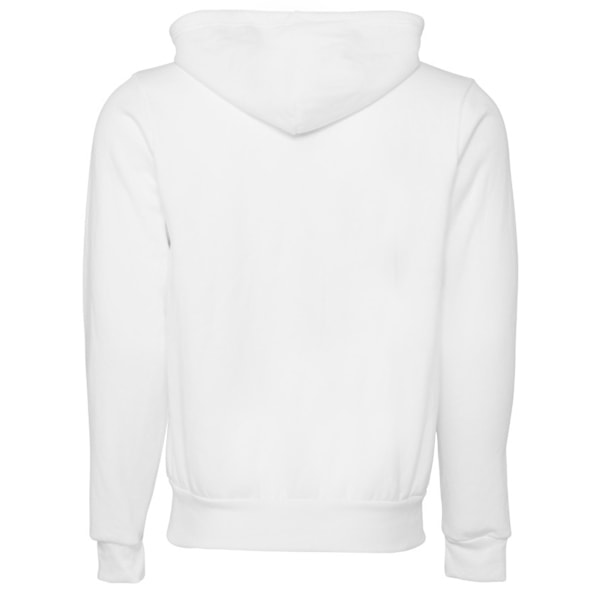 Canvas Unisex Dragkedja Polycotton Fleece Tröja med Huva / Luva DTG White XS