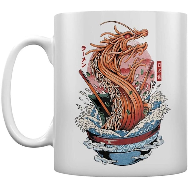 Ilustrata Dragon Ramen Mug En Storlek Vit White One Size