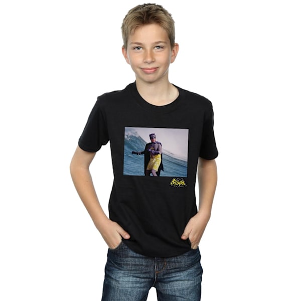 DC Comics Boys Batman TV-serie Surfing Logo T-shirt 9-11 år Black 9-11 Years