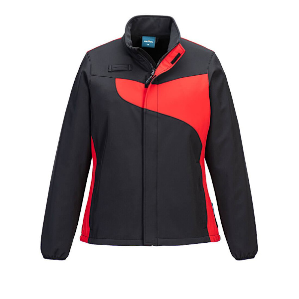 Portwest Dam/Damer 2-lagers Softshelljacka S Svart/Röd Black/Red S