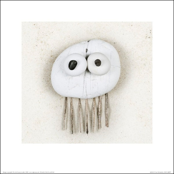 Ian Winstanley Jellyfish Tryck 30cm x 30cm Vit White 30cm x 30cm