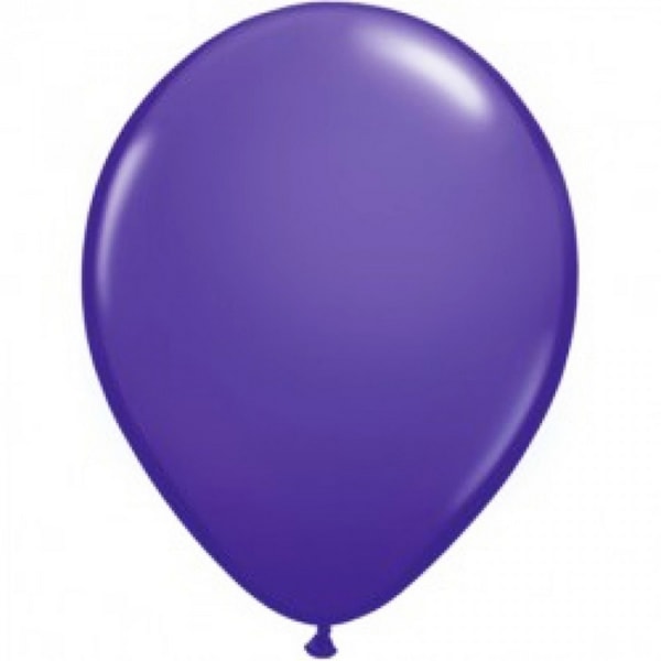 Qualatex 5 tums ren lila violett latex partyballonger (förp Purple One Size