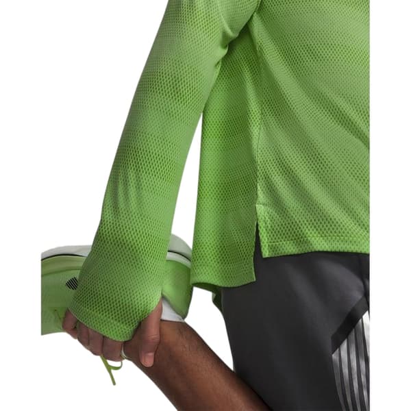 Under Armour Herr Velociti Quarter Zip Åtsittande Långärmad Topp Lime/Reflective L