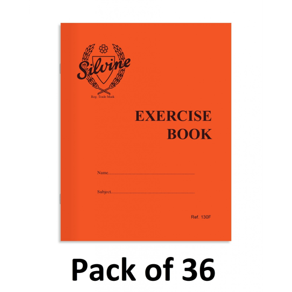 Silvine Exercise Notebook (Pack med 36) One Size Röd Red One Size