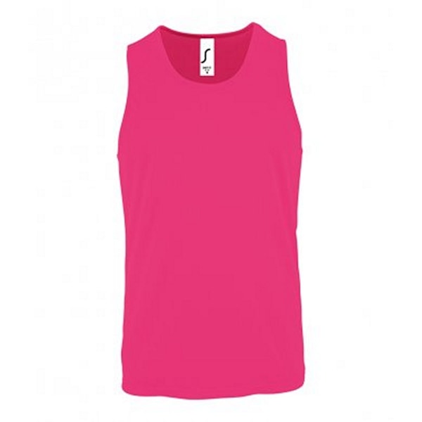 SOLS Performance Tank Top för män S Neonrosa Neon Pink S