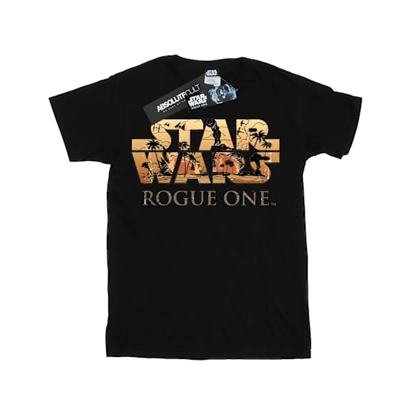 Star Wars Rogue One Logo Scene T-shirt M Svart Black M