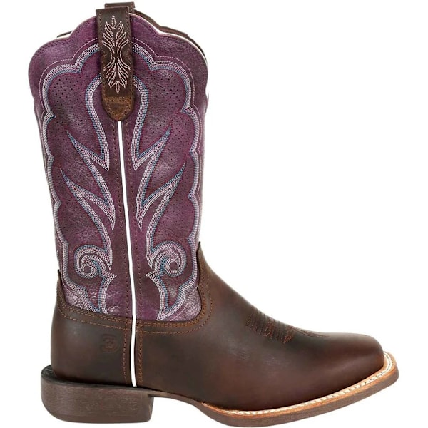 Durango Dam/Damer Lady Rebel Pro Cowboy-stövlar i fullnarvläder Oilded Brown/Plum 4.5 UK