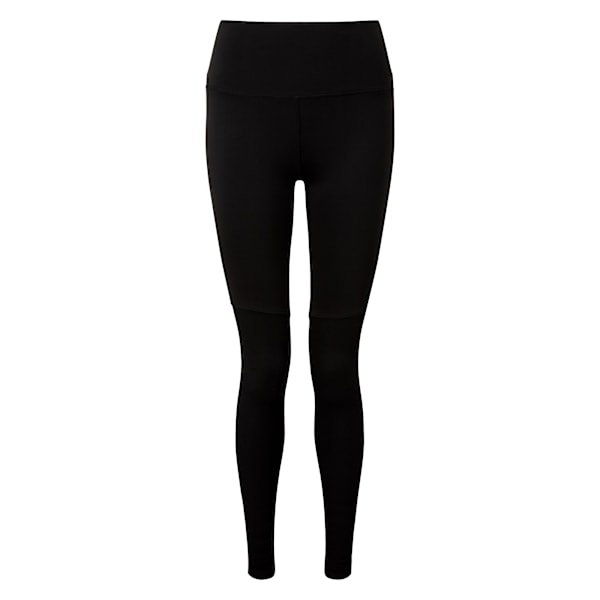 TriDri Dam/Kvinnor Ribbstickade Kontrast Botten Yoga Leggings S B Black/Black S