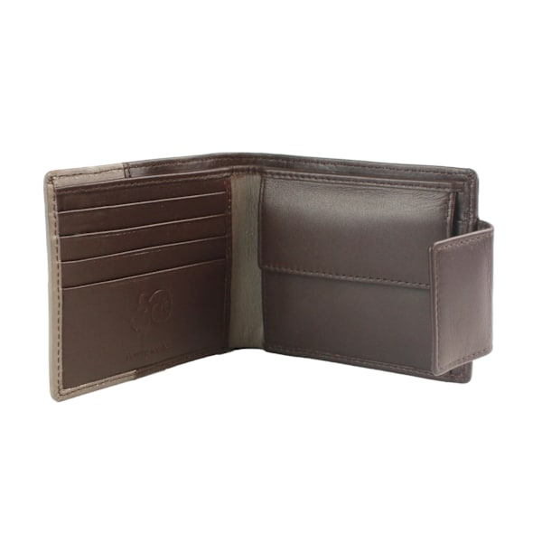 Eastern Counties Leather Scott Kontrastpanel Läderplånbok Brown/Taupe One Size