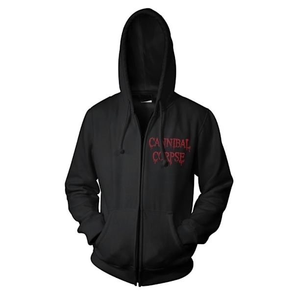 Cannibal Corpse Unisex Adult Röd Before Black Full Zip Hoodie L Black L