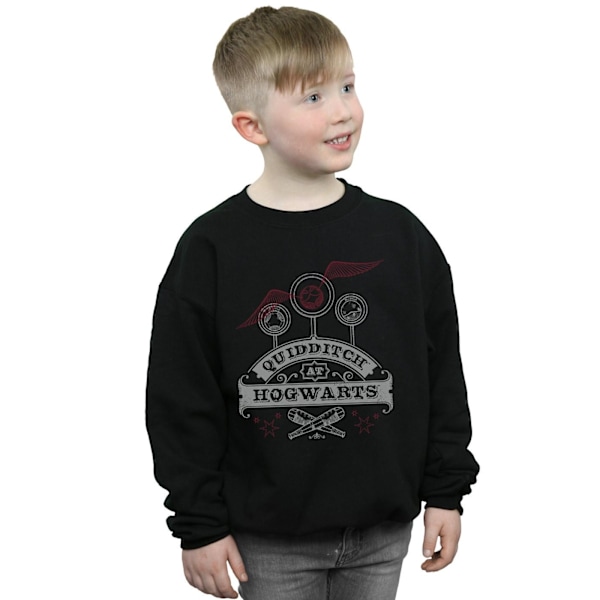 Harry Potter Quidditch på Hogwarts Sweatshirt för pojkar 9-11 år B Black 9-11 Years