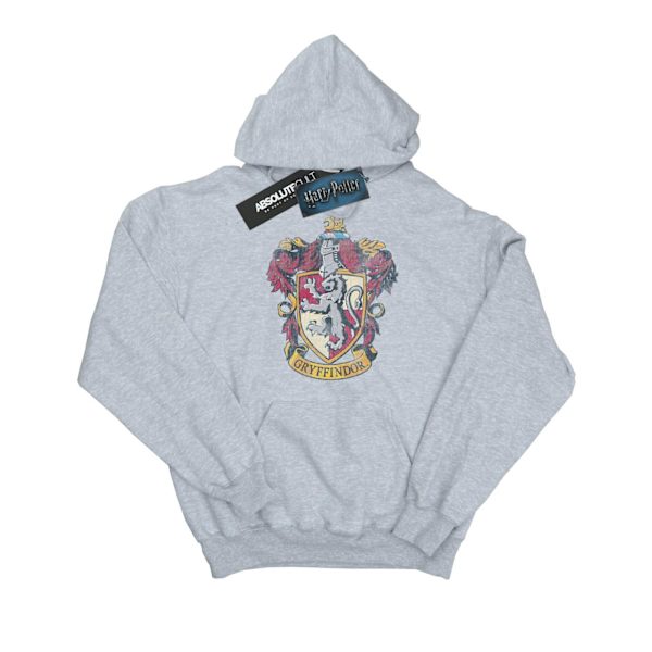 Harry Potter Flickor Gryffindor Distressed Crest Hoodie 3-4 År Sports Grey 3-4 Years
